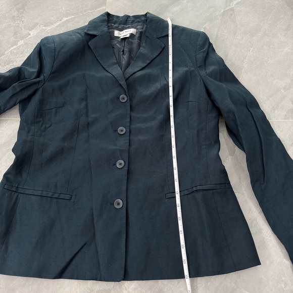 Women’s Nine West Linen Long Sleeve Button Down Blazer Jacket Size 10 - Picture 15 of 15
